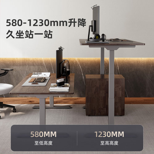 乐歌创作者双电机智能电动升降桌升降桌腿实木电脑桌书桌E5X/EM3 - 图1