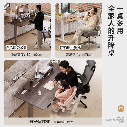 乐歌双电机电动升降桌实木电脑桌书桌升降桌腿EM3（E2Spro）/EM4 - 图3