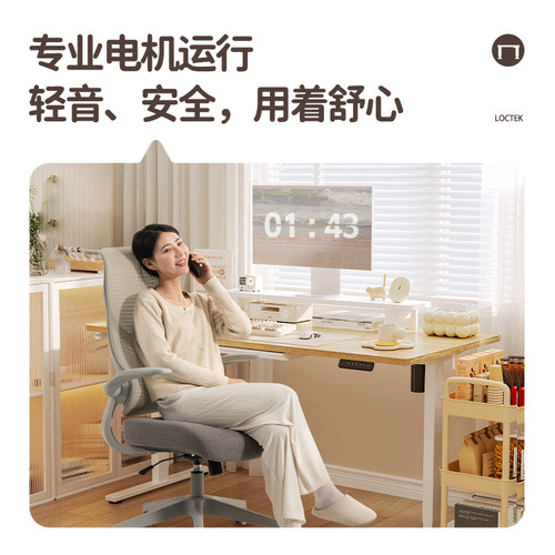 乐歌E2S/E2智能电动升降桌办公桌书桌学习桌居家实木电脑桌绘画桌 - 图0