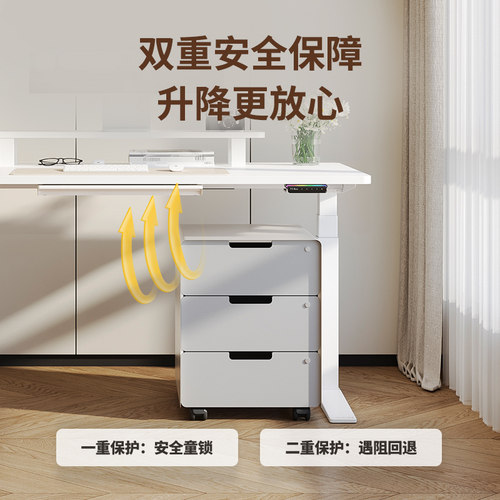 【门店同款】乐歌E5-HD/E6-HD智能双电机电动升降办公实木电脑桌 - 图3