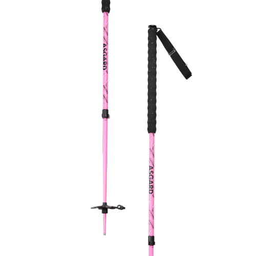 美国Asgard铝合金户外登山徒步杖碳素手杖折叠伸缩爬山杖混杖雪仗 - 图2