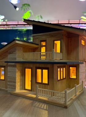 松木小木屋江南古风木楼屋吊脚楼