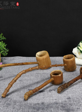 永泽堂太子佛专用勺浴佛勺子 九龙浴佛盆配用勺竹勺竹瓢佛具摆件