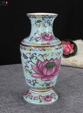 佛堂寺庙珐琅彩甘露插花