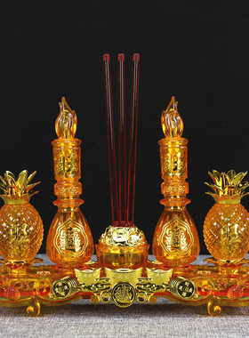 led电蜡烛台供佛灯供灯电烛灯长明灯供财神灯佛前灯家用佛具一对