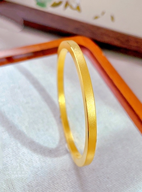 古法四方形实心手镯