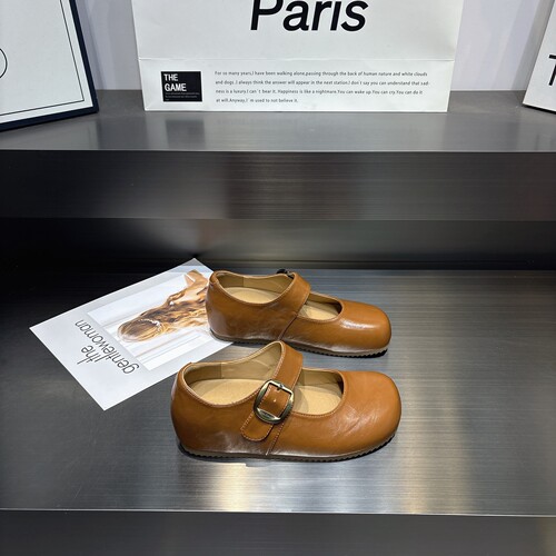 魔术贴圆头浅口玛丽珍鞋单鞋女2026新款内增高显瘦舒适软底勃肯鞋 - 图3