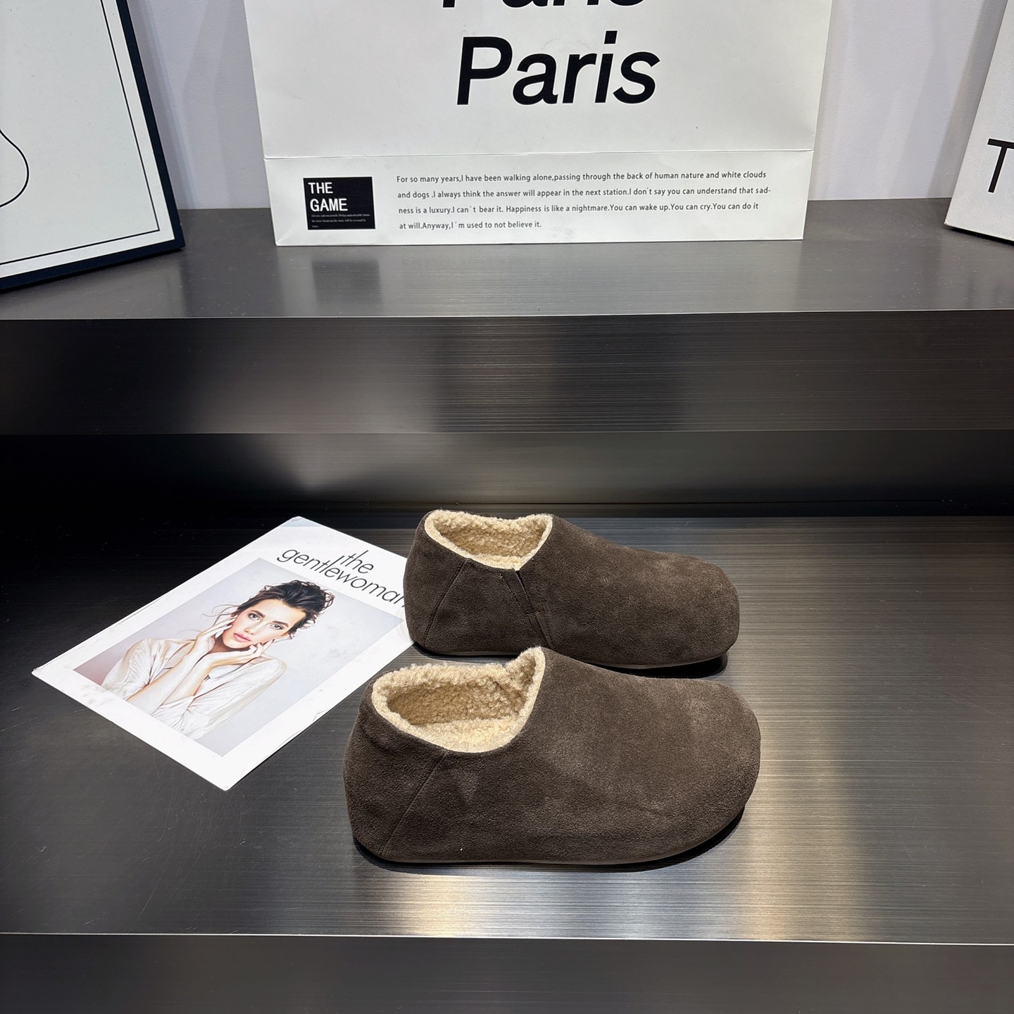 羊羔绒真皮增高勃肯鞋女2025冬季新款百搭舒适软底一脚蹬保暖棉鞋,淘宝优惠券,粉丝福利购,淘宝优惠卷