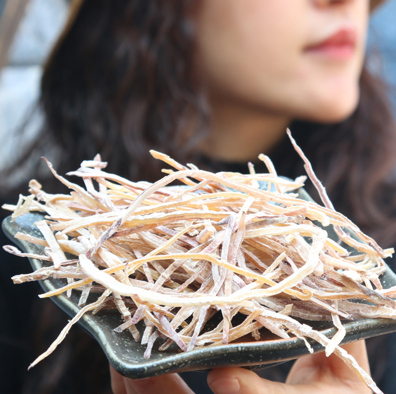 促销生鱿鱼丝野生鱿鱼干干鱿鱼生鱿鱼条 500g包邮非即食鱿鱼丝-图0