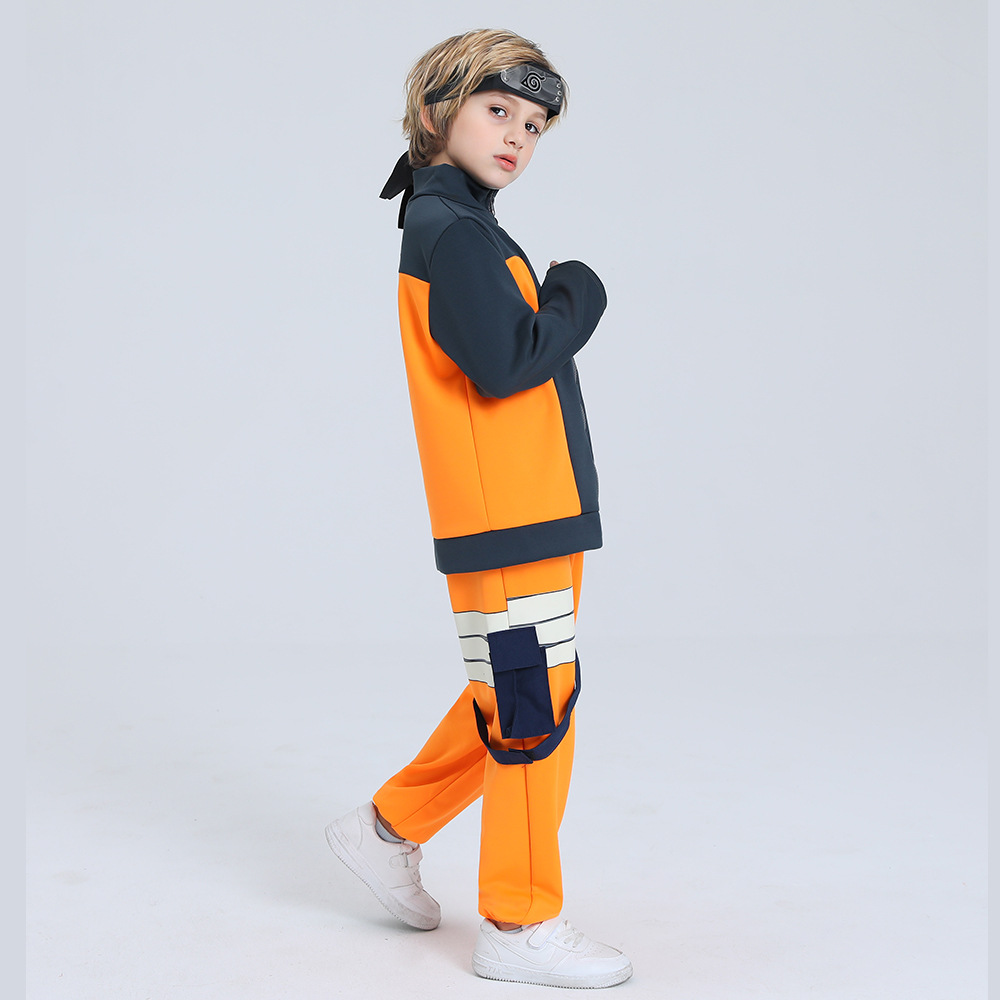 万圣节扮演服装男孩火影忍者漩涡鸣人 naruto halloween costume - 图1