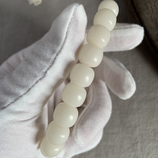 天然菩提根手串高密单圈文玩手持念珠解压绕指柔男女手链白玉菩提