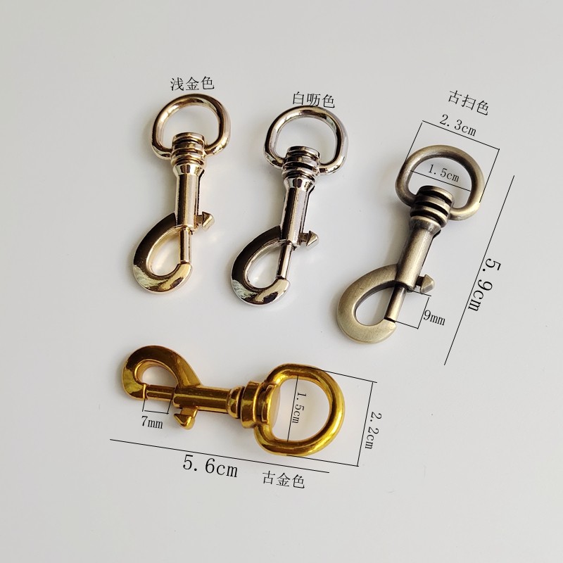 包包五金配件中号金属弹簧钩扣古金色古铜钩子23x59mm钩扣包优质_虎窝淘