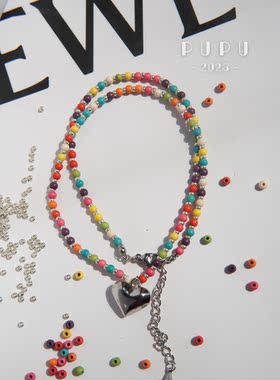 PUPU镀银圆珠女色彩丰富甜酷