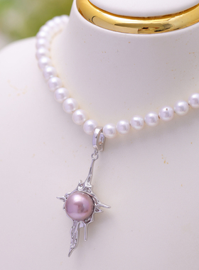 s925纯银不规则太阳之子项链坠