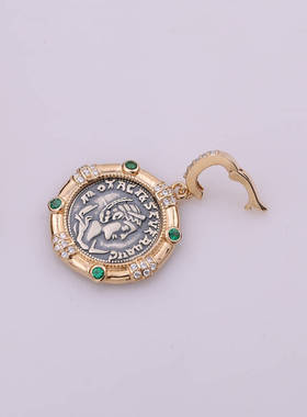 s925纯银欧美二用女神二用项链坠