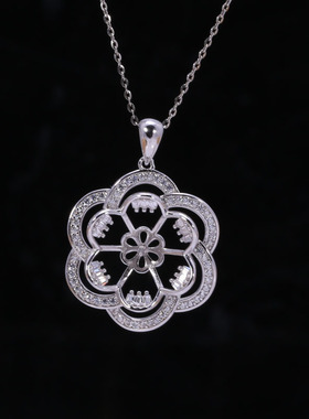 s925纯银精工典雅内敛气质吊坠