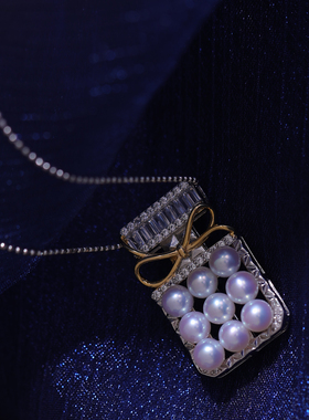 s925纯银分色二用香水瓶吊坠胸花