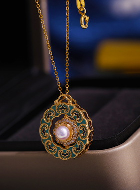 s925纯银精工复古可旋转气质吊坠