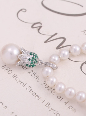 铃兰花苞项链坠s925纯银时尚大气