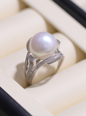 s925纯银豪华大气遮瑕气质戒指托