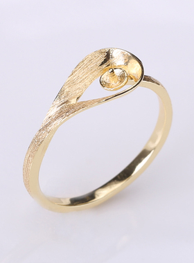 diy配件s925纯银光版戒指托空托