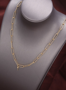 s925纯银夸张粗狂豪迈长方块套链