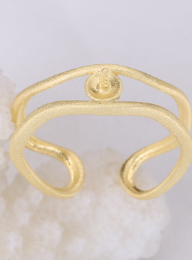 diy纯银珍珠饰品戒指托