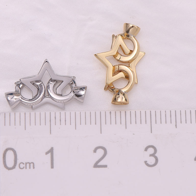 DIY配件S925纯银简约光版星星珍珠项链扣毛衣链锁扣手链扣配饰品,淘宝优惠券,粉丝福利购,淘宝优惠卷