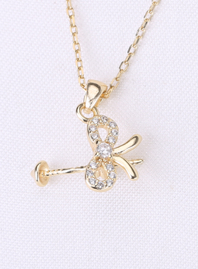 diy配件s925纯银精工通孔领结