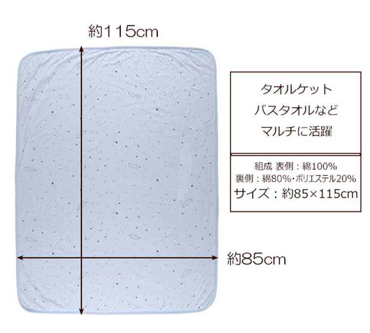 出口日本西家双层毛圈针织85*115婴幼儿盖毯盖被 B620-图1