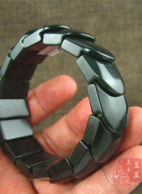 正品男士文玩玉石招财证书手链