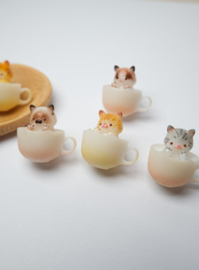手作可爱猫咪造型拉链扣