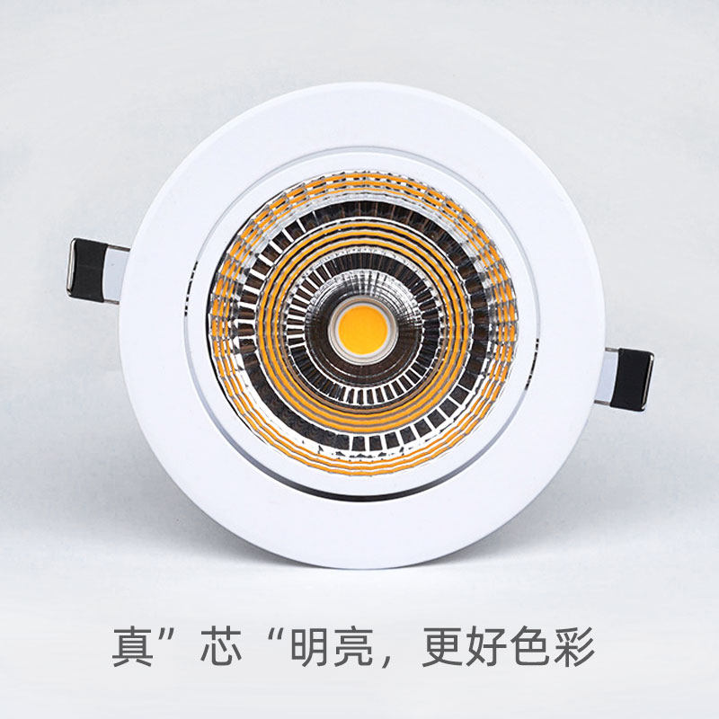 嵌入式led天花射灯防眩筒灯20W30W40W50W瓦开孔12.5 14 15 16公分_虎窝淘