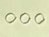 Natural freshwater pearl 18k gold ring women's pearl ring about 3mm