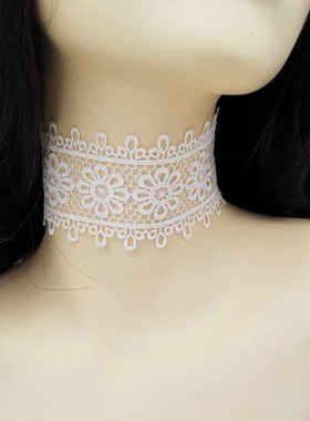 宽边蕾丝遮疤痕脖子饰品颈带