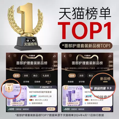 WETHERM/温碧泉玻色因套装补水保湿紧致抗皱水乳洁面霜护肤礼盒 图片 2