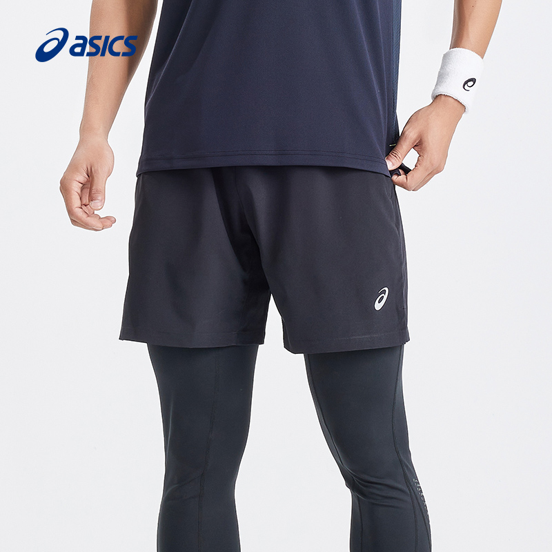 ASICS亚瑟士男式时尚7英寸运动短裤男子透气抽绳反光夜跑步短裤 - 图2