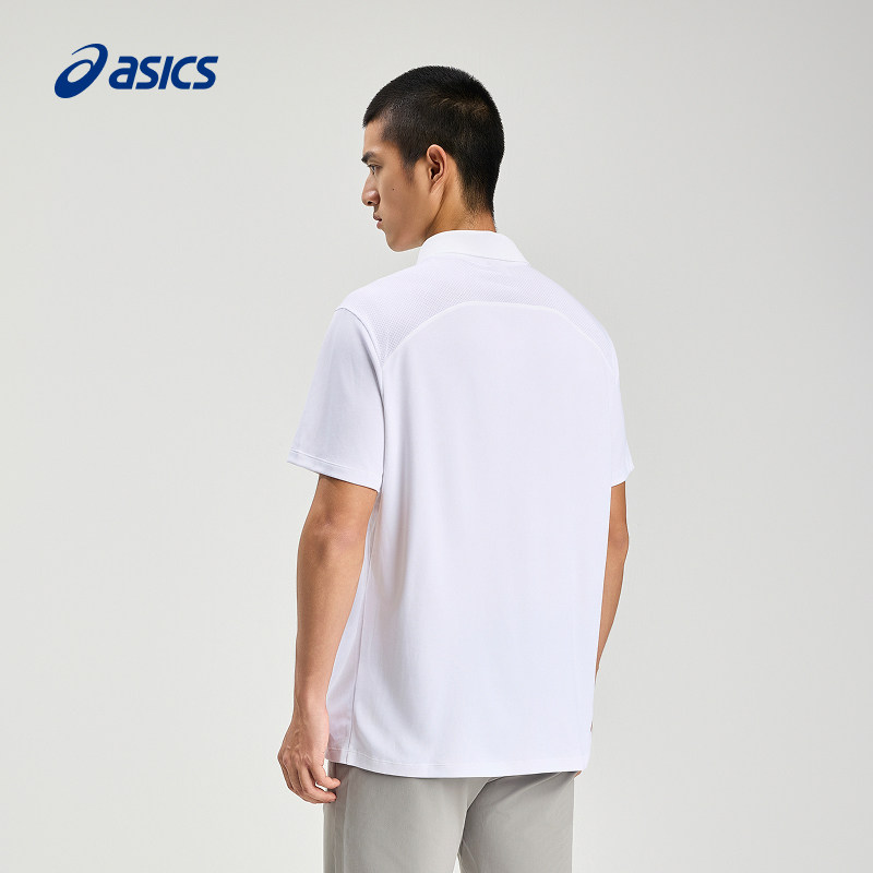 ASICS亚瑟士男子透气网球T恤时尚舒适套头翻领运动短袖POLO衫,淘宝优惠券,粉丝福利购,淘宝优惠卷