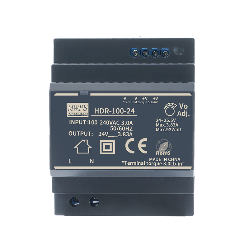 深圳明纬HDR-15W30W60W导轨型220V转直流12V24V5V48V15V卡轨电源 - 图3