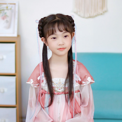 小美妮儿童古风飘带发夹超仙气宝宝汉服对夹古代女孩发饰配饰头饰 - 图2
