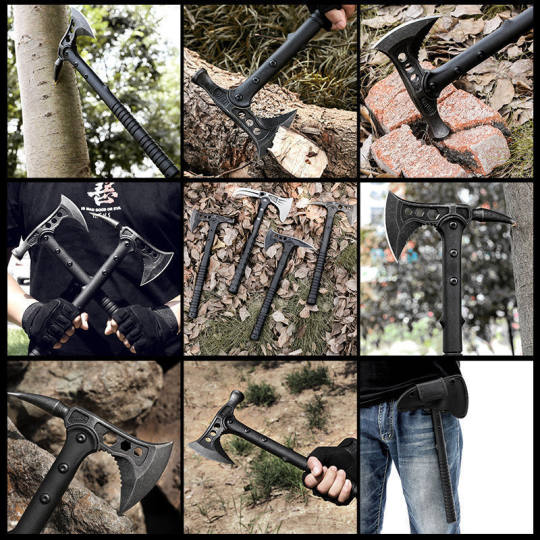 战术斧多功能开山刃户外防身生存手斧头刀武器特种劈柴大砍工兵斧