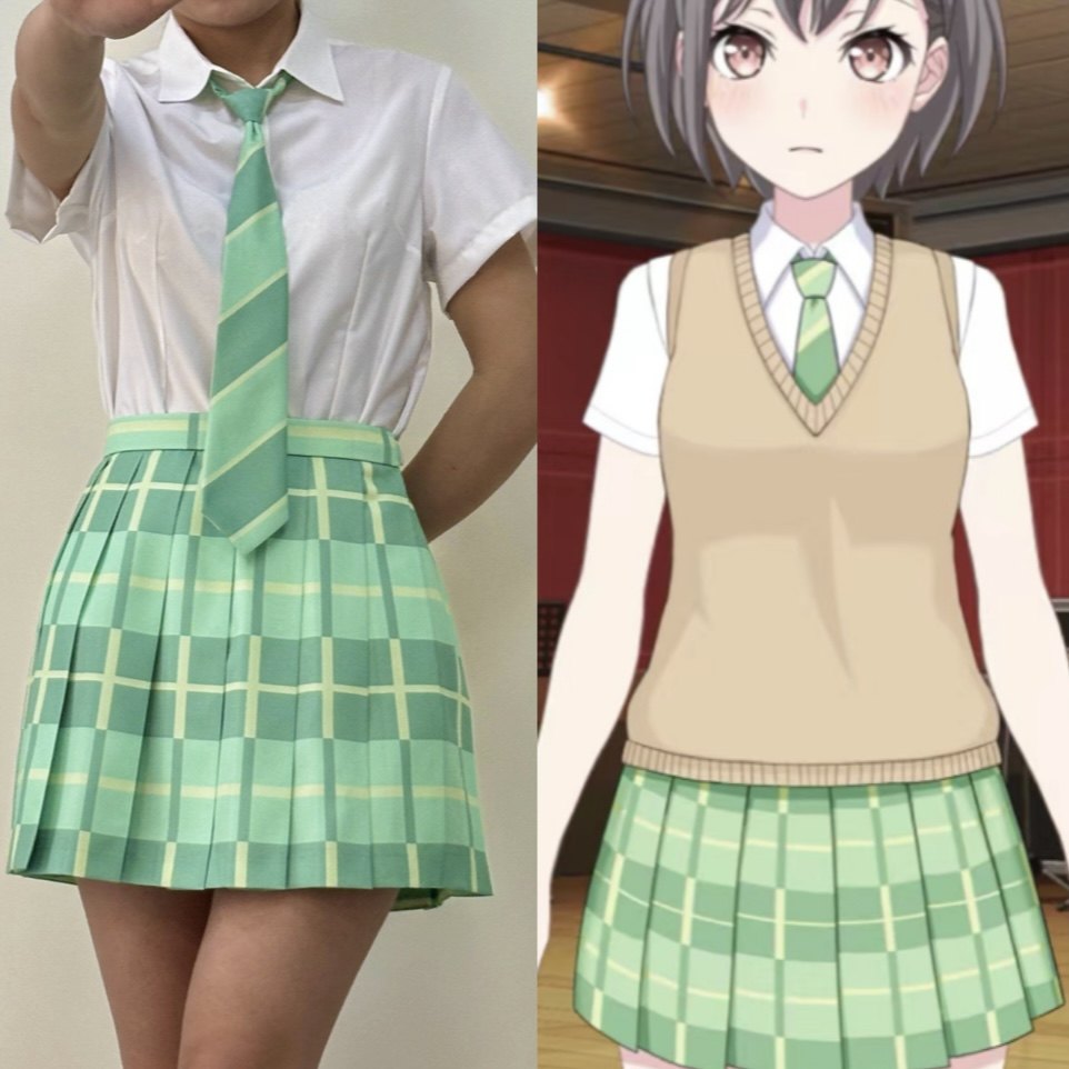 定制JK制服BanG Dream一年级羽丘冬夏季校服格子短裙动漫模仿COS,淘宝优惠券,粉丝福利购,淘宝优惠卷