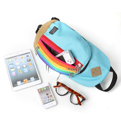 JR Радужный рюкзак, милая нагрудная сумка для отдыха, семейный стиль