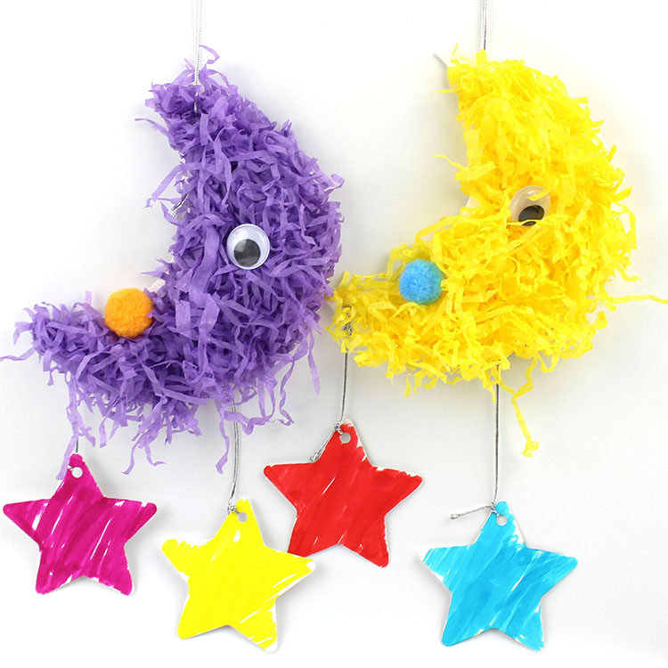 中秋节星星月亮挂件饰礼物幼儿园环境创设幼diy手工制作材料包,淘宝优惠券,粉丝福利购,淘宝优惠卷