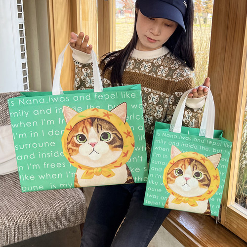 新年 新款  多款猫猫袋子 无纺布手提袋 - 图1