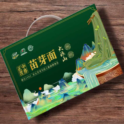 正中苦荞苗芽全株粉挂面条2000g实惠礼盒装四川大凉山荞麦粗粮面 - 图0