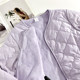 Purple inner wear artifact for women with velvet thickened cotton coat in winter