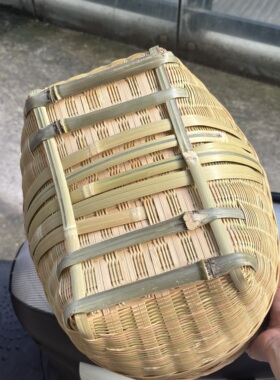 手工竹编手提买菜篮子
