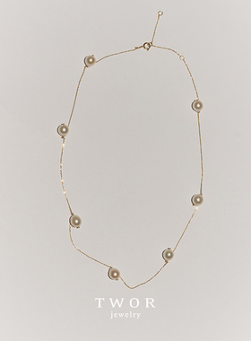 TWOR海水珍珠18K金项链