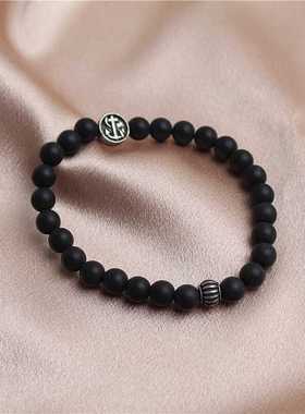 日韩女石头珠复古手镯手串